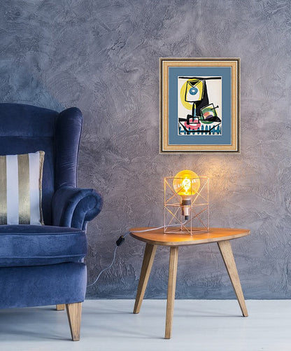 Pablo Picasso - Nature morte au verre et à la pomme: Still life with glass and apple (Drypoint, 1944)