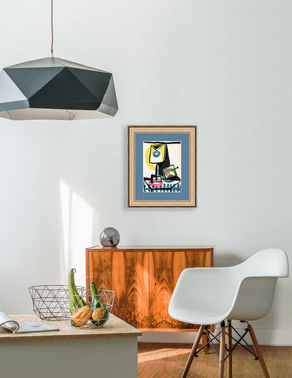 Pablo Picasso - Nature morte au verre et à la pomme: Still life with glass and apple (Drypoint, 1944)