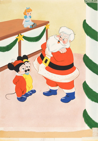 Walt Disney Studio - Mickey Mouse Goes Christmas Shopping Original Drawings (1953)