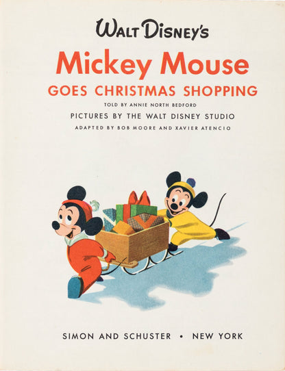 Walt Disney Studio - Mickey Mouse Goes Christmas Shopping Original Drawings (1953)
