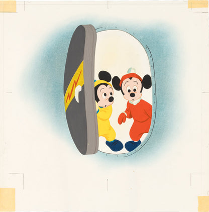 Walt Disney Studio - Mickey Mouse Goes Christmas Shopping Original Drawings (1953)