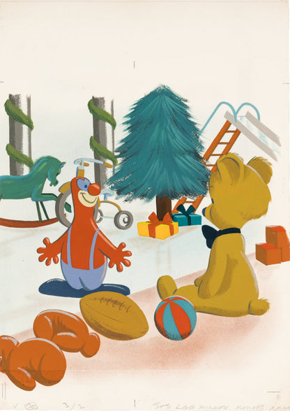 Walt Disney Studio - Mickey Mouse Goes Christmas Shopping Original Drawings (1953)