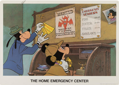 Walt Disney Educational Media - Mickey Mouse and Goofy (Original Drawing with “Poison Safety” Study Prints Complete Set, 1975)