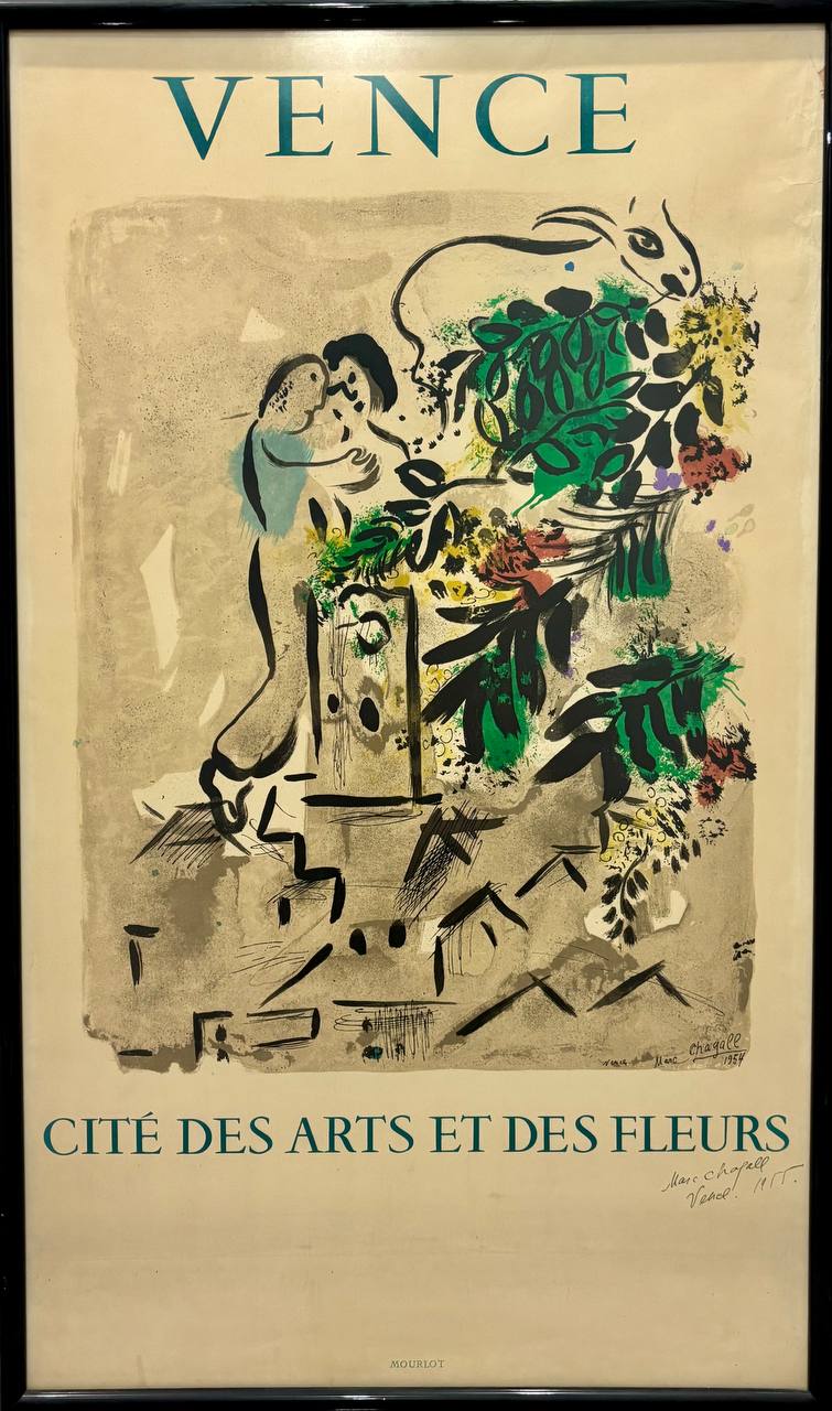 Marc Chagall - Vence (Hand-signed by Chagall, Mourlot lithograph, 1954)