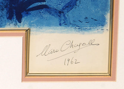 Marc Chagall - La Baie des Anges (Hand-signed by Chagall, Mourlot lithograph, 1962)