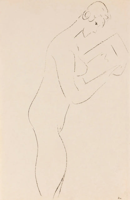 Henri Matisse - La Lecture, nu de profil: Reading, Nude in Profile (Original 113-Year-Old Lithograph, 1913)