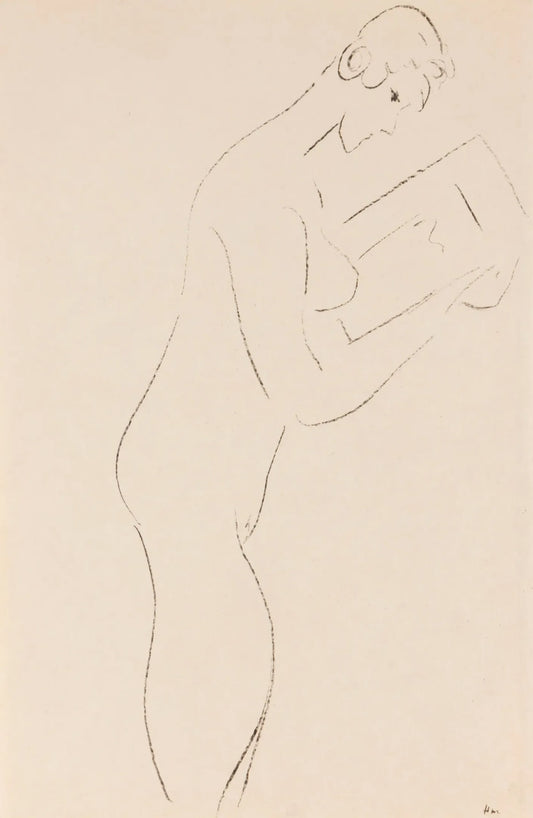 Henri Matisse - La Lecture, nu de profil: Reading, Nude in Profile (Original 113-Year-Old Lithograph, 1913)