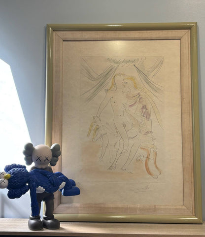 Salvador Dalí - Vénus, Mars et Cupidon from Suite Mythologique Nouvelle (Limited edition, hand-signed by Dalí, Drypoint etching, 1971)