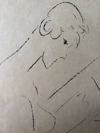 Henri Matisse - La Lecture, nu de profil: Reading, Nude in Profile (Original 113-Year-Old Lithograph, 1913)