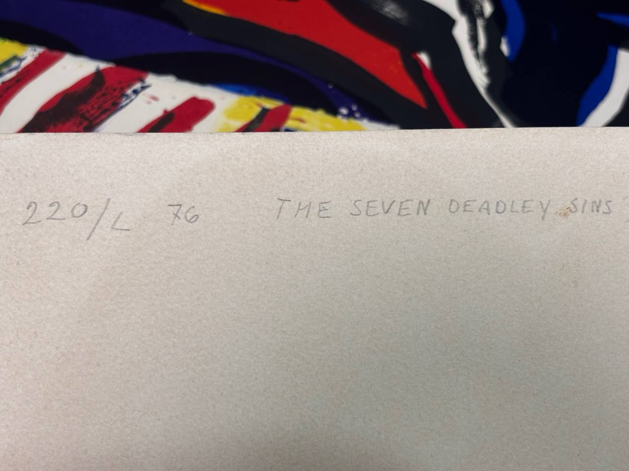Bengt Lindström - The Seven Deadley Sins (Original lithograph, hand-signed, 1970s)