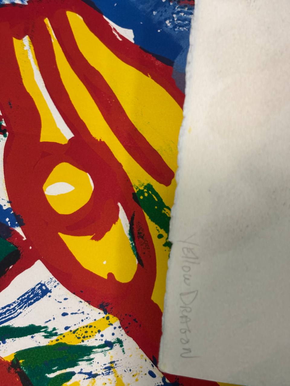 Bengt Lindström - Yellow Dragon (Original lithograph, hand-signed, 1970s)