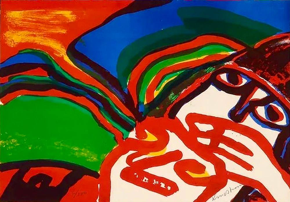 Bengt Lindström - Landscape of Lapeland (Original lithograph, hand-signed, 1970s)