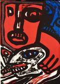 Bengt Lindström - Personnage Rouge (Original lithograph, hand-signed, 1970s)