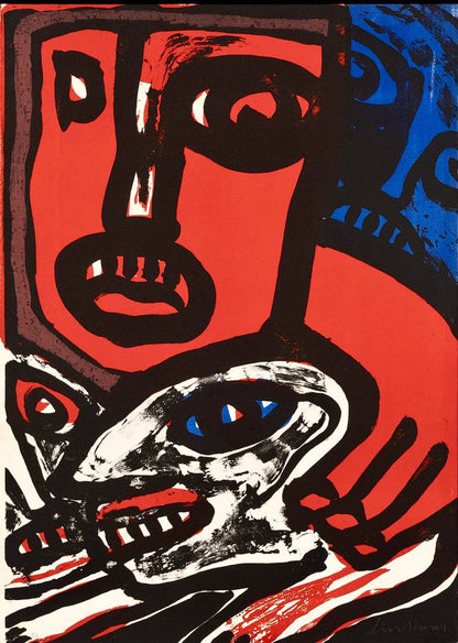 Bengt Lindström - Personnage Rouge (Original lithograph, hand-signed, 1970s)