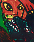 Bengt Lindström - Man and Animal (Original lithograph, hand-signed, 1970s)