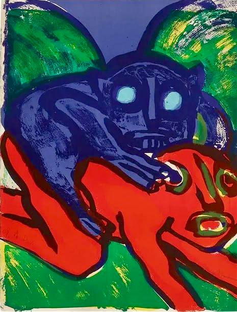 Bengt Lindström - The Seven Deadly Sins (Original lithograph, hand-signed, 1970s)