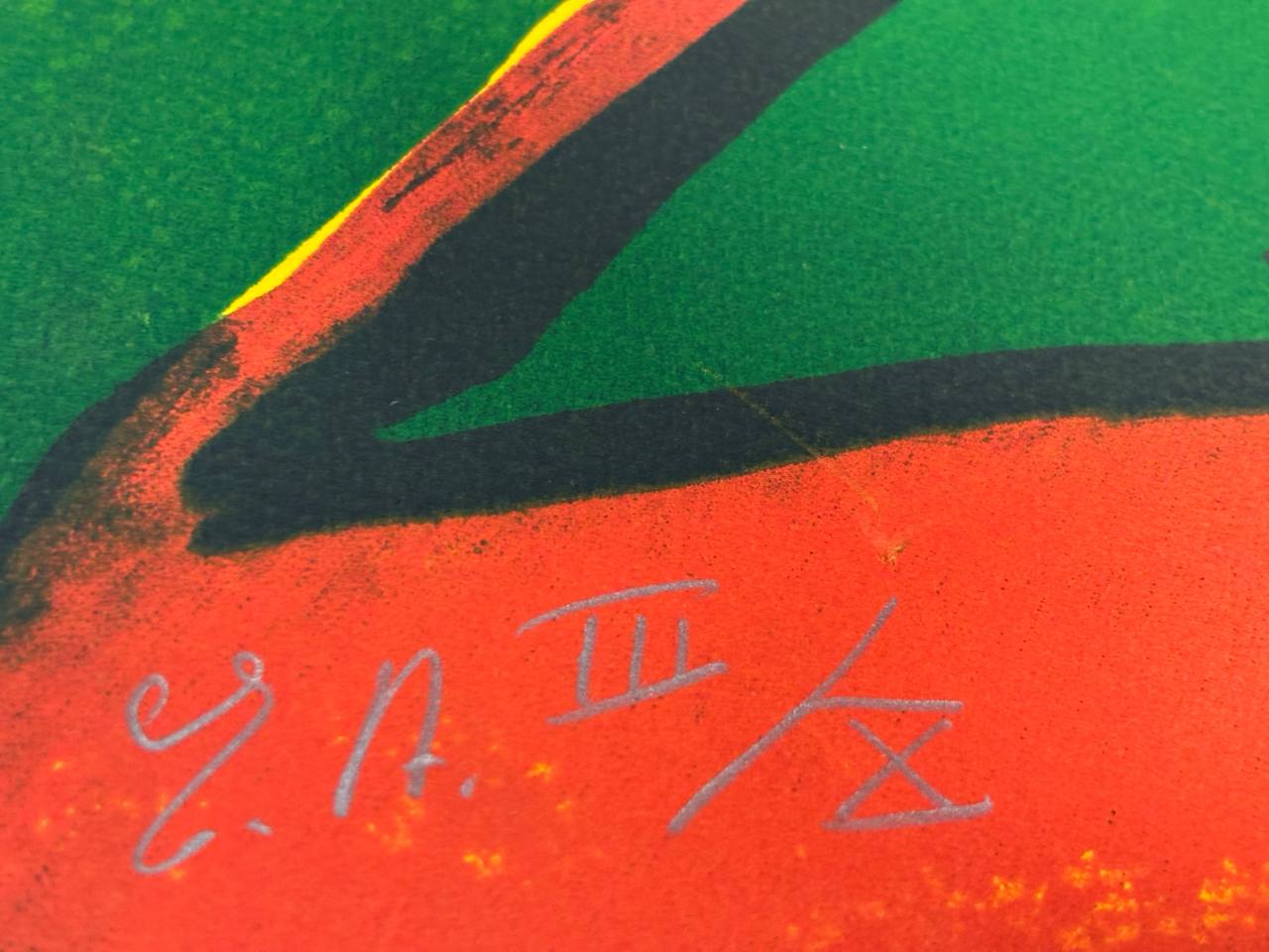 Bengt Lindström - Femme Verte (Original lithograph, hand-signed, 1978)