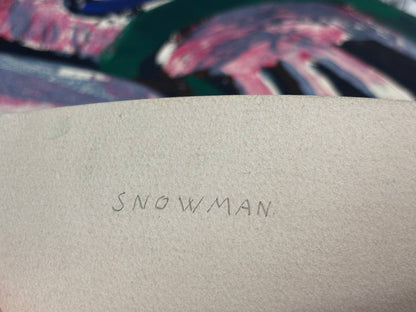 Bengt Lindström - Snowman (Original lithograph, hand-signed, 1970s)