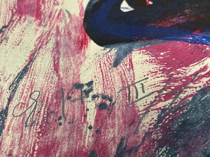 Bengt Lindström - Snowman (Original lithograph, hand-signed, 1970s)