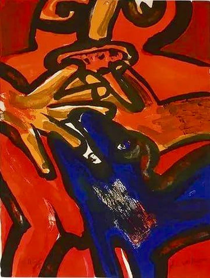 Bengt Lindström - Contemplation (Original lithograph, hand-signed, 1970s)