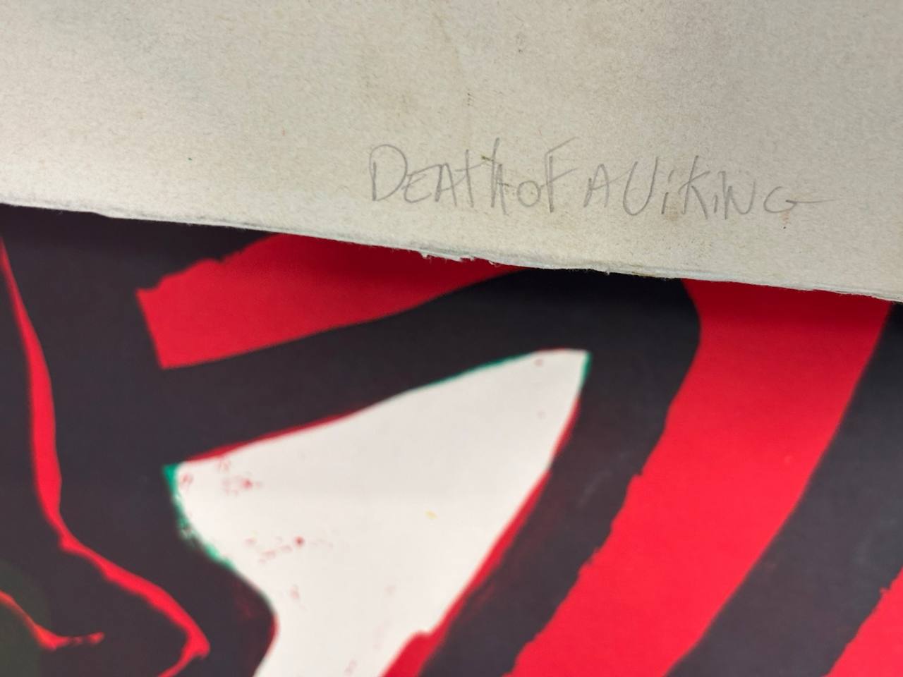 Bengt Lindström - Death of a Viking (Original lithograph, hand-signed, 1970s)