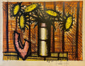 Bernard Buffet - Tournesols et melon (Original lithograph, hand-signed, 1955)