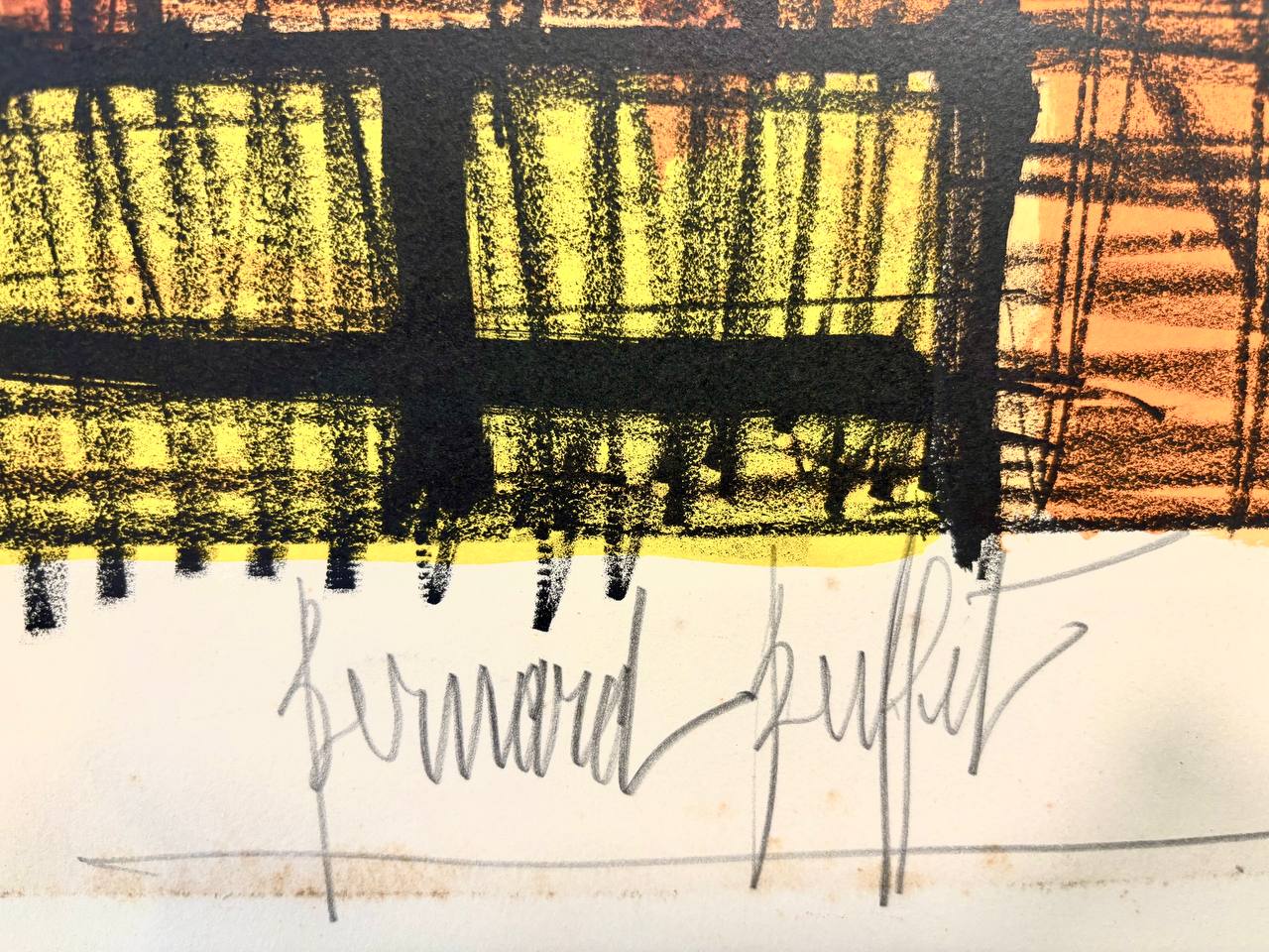 Bernard Buffet - Tournesols et melon (Original lithograph, hand-signed, 1955)