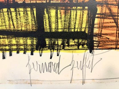 Bernard Buffet - Tournesols et melon (Original lithograph, hand-signed, 1955)