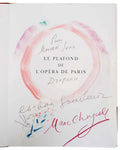 Marc Chagall - Drawing of the Paris Opera Ceiling (Unique work, Hand-signed, Color crayons on paper, 1971)