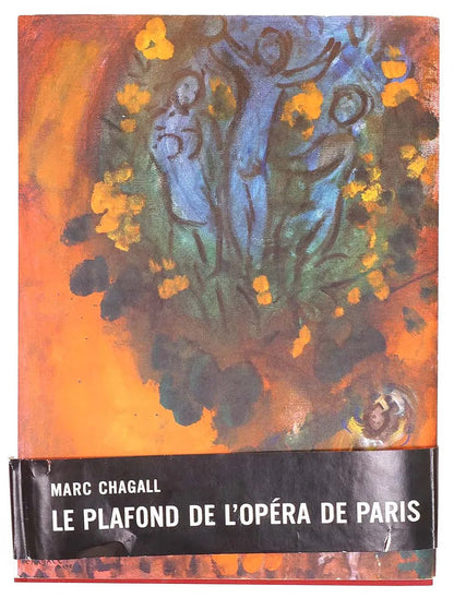 Marc Chagall - Drawing of the Paris Opera Ceiling (Unique work, Hand-signed, Color crayons on paper, 1971)