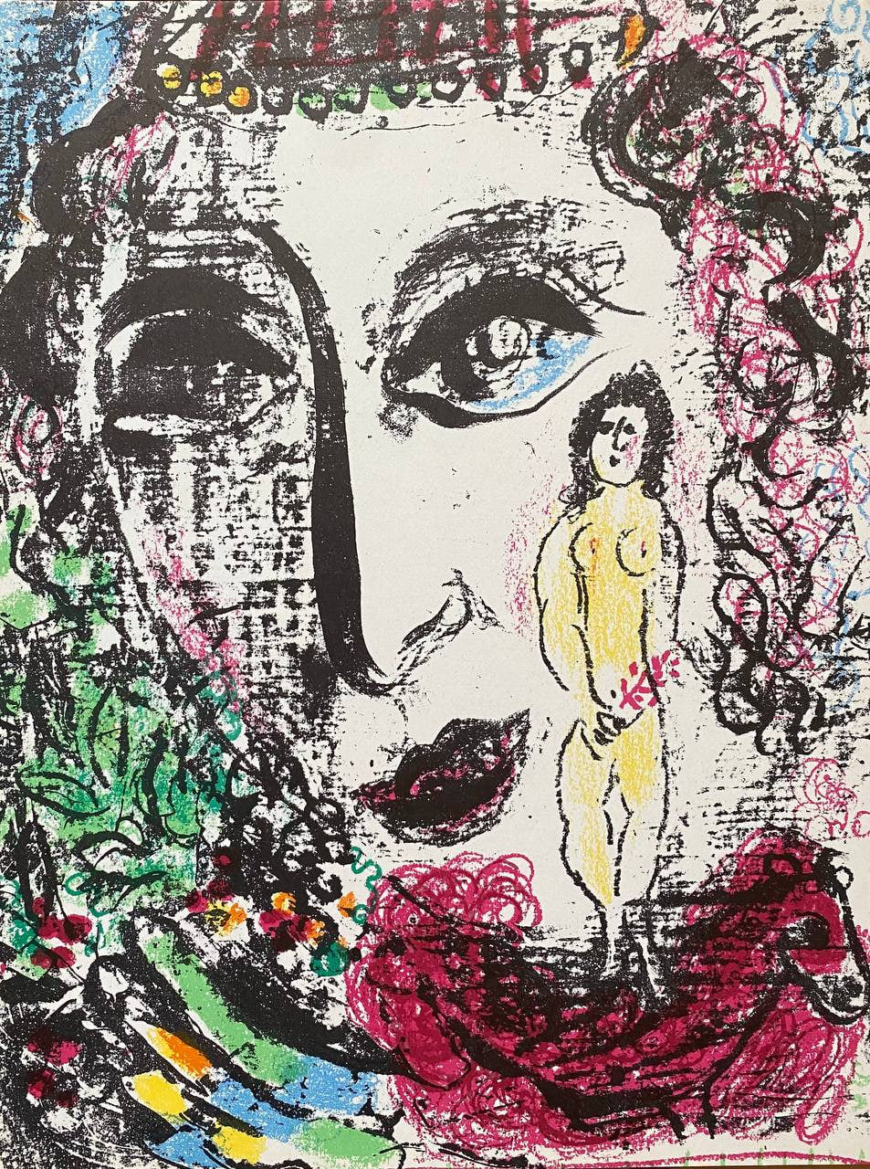 Marc Chagall - L'apparition au cirque (Original lithograph, 1960)