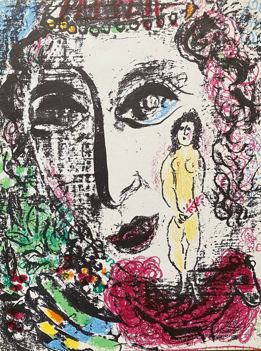 Marc Chagall - L'apparition au cirque (Original lithograph, 1960)