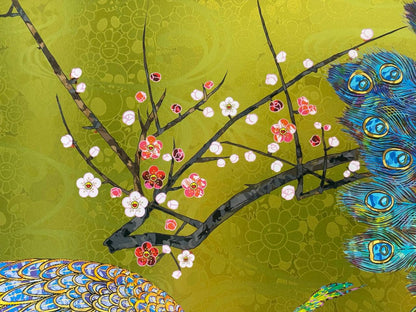 Takashi Murakami - Re: "Kujaku-Tachiaoi-zu Byōbu" Peacock Print (Hand-Signed, Limited Edition, 2026)