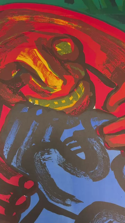 Bengt Lindström - Embrace (Original lithograph, hand-signed, 1970s)