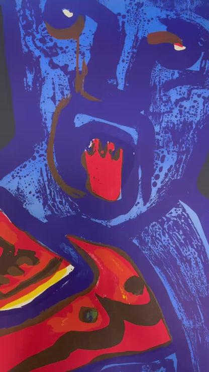 Bengt Lindström - Cry (Original lithograph, hand-signed, 1970s)