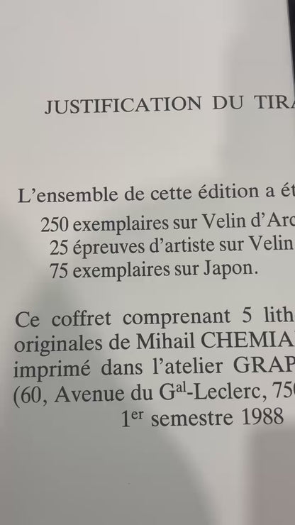 Mihail Chemiakin - Carnival in St. Petersburg, Suite of 5 Lithographs (1988)