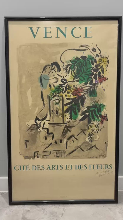 Marc Chagall - Vence (Hand-signed by Chagall, Mourlot lithograph, 1954)