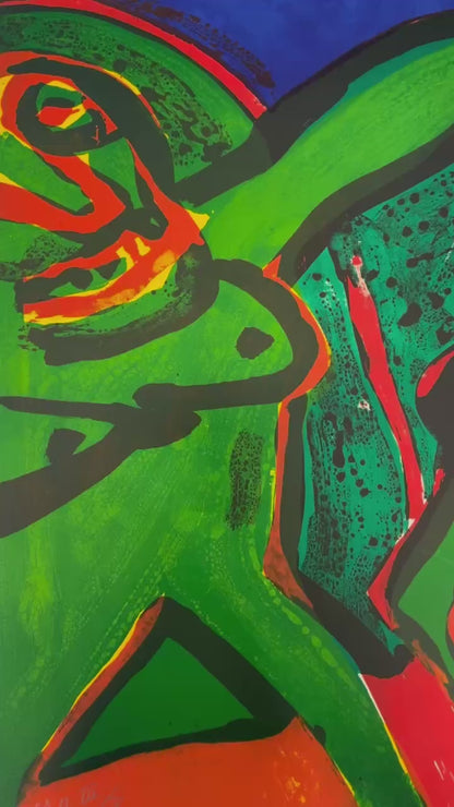 Bengt Lindström - Femme Verte (Original lithograph, hand-signed, 1978)