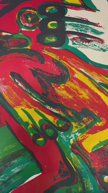 Bengt Lindström - The Breath of Air (Original lithograph, hand-signed, 1970s)