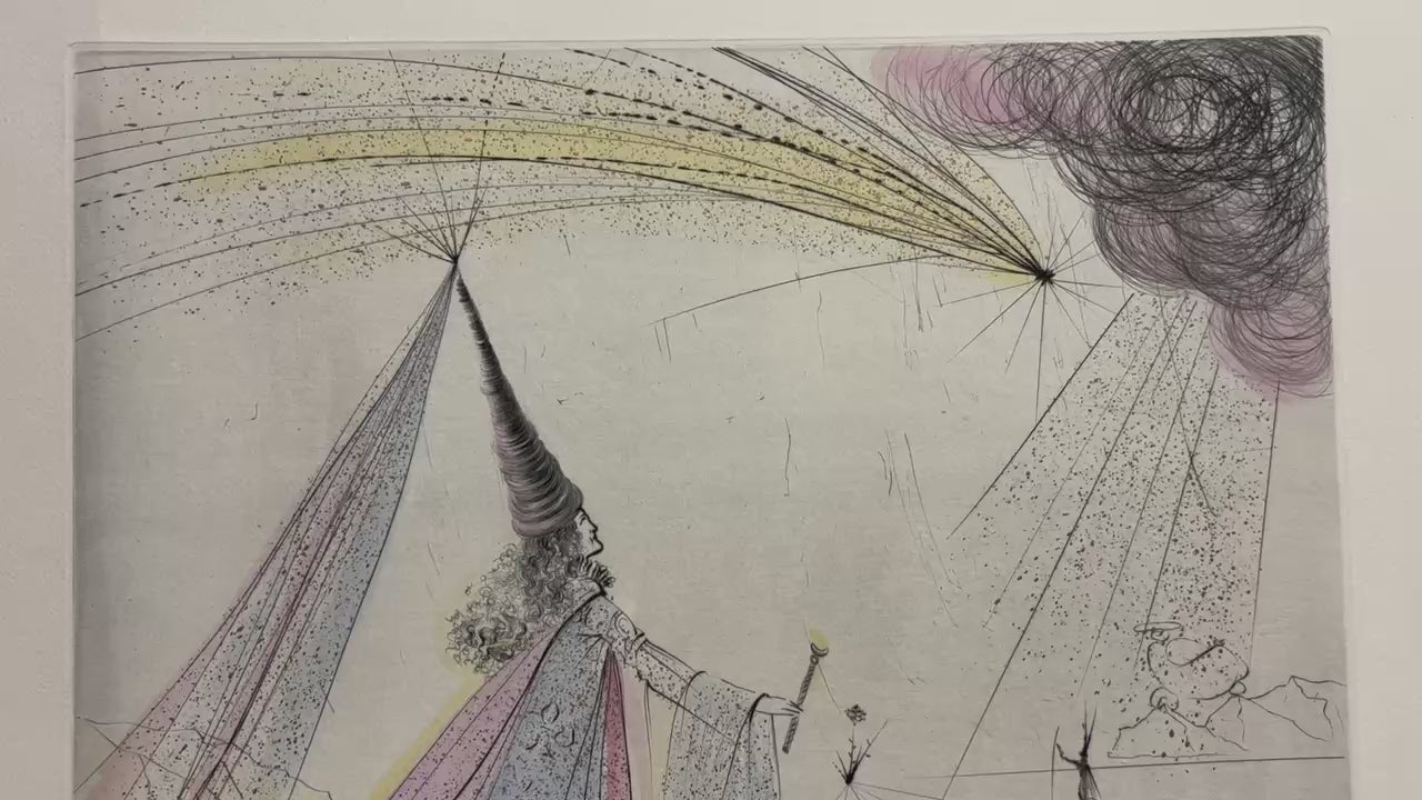 URA]直筆サイン有/サルバドール・ダリ/「パラスの使者」銅版画(ed，175