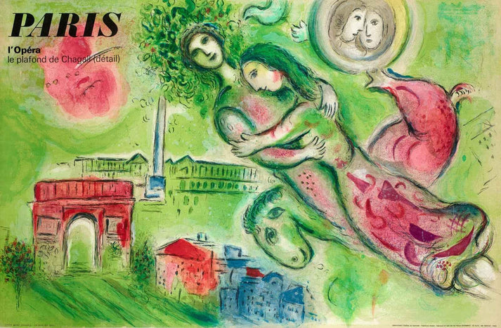 Marc Chagall, Paris L'Opera le Plafond de Chagall, Mourlot lithograph 1964